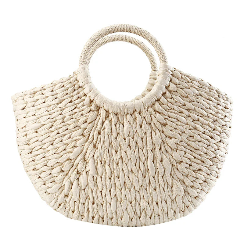 Sac à main paille tressée