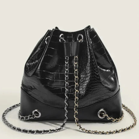 Sac Bourse Brillant Effet Peau de Crocodile