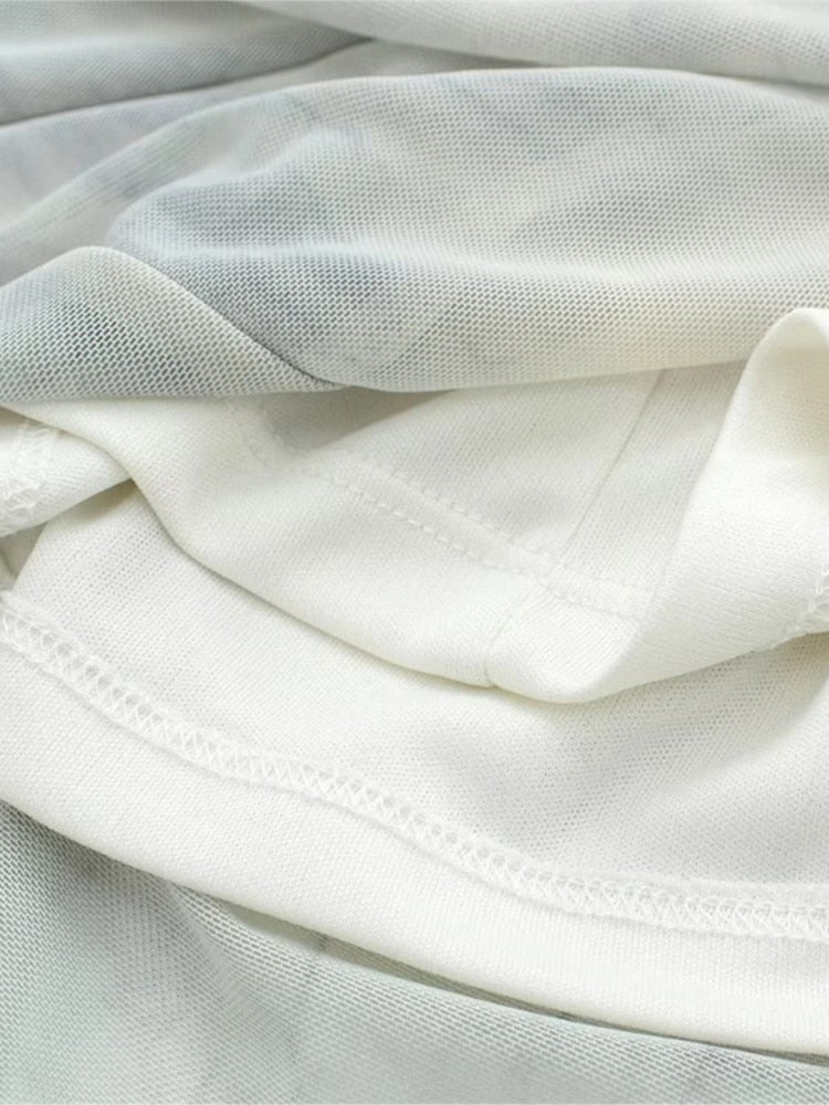 Robe Midi asymétrique en Tulle pour femmes - Omero