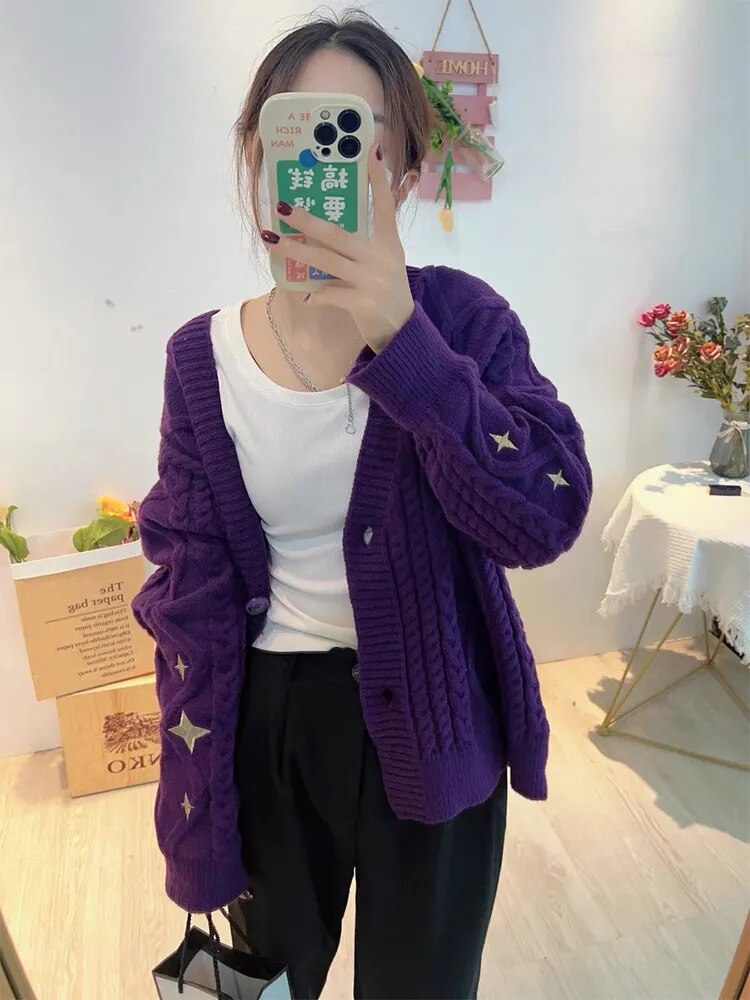 Pull à manches longues vintage pour femmes