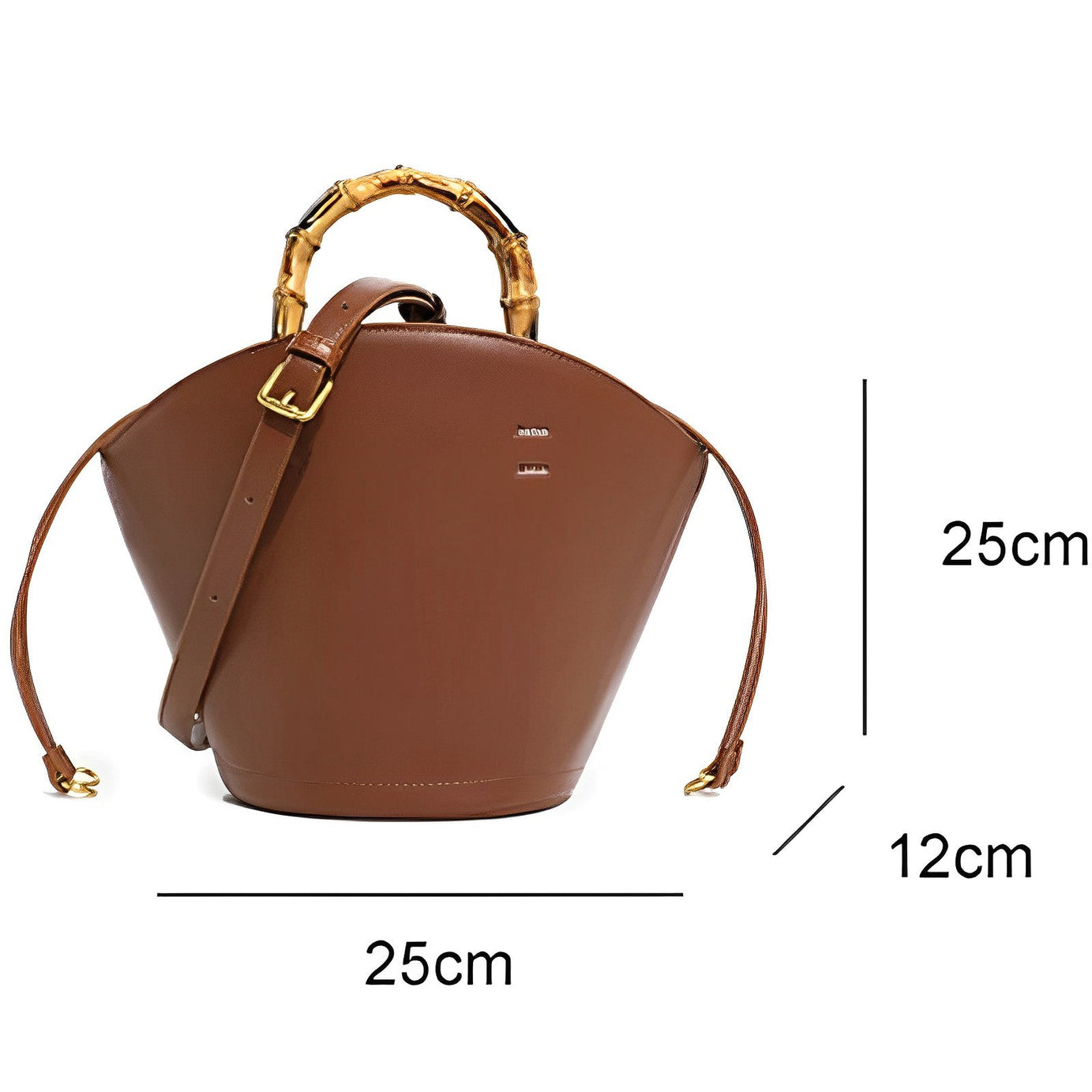 Sac à Main Seau avec Poignée en Bambou