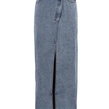 Jupe en jean taille haute vintage pour femme Clave