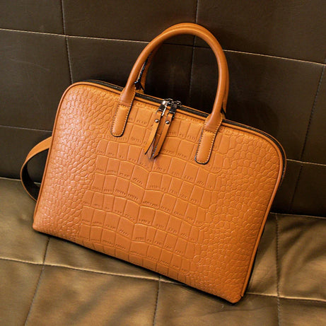 Sac Ordinateur Femme Effet Peau de Serpent