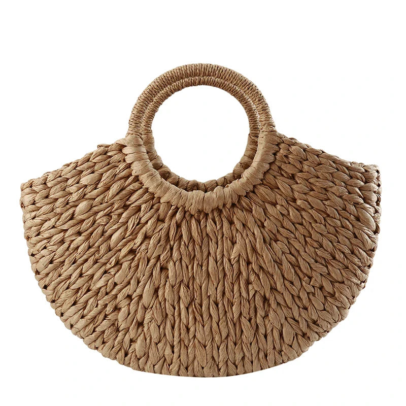 Sac à main paille tressée