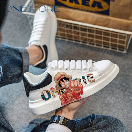 Chaussure manga one piece - Sneakers blanches inspirées de l'anime