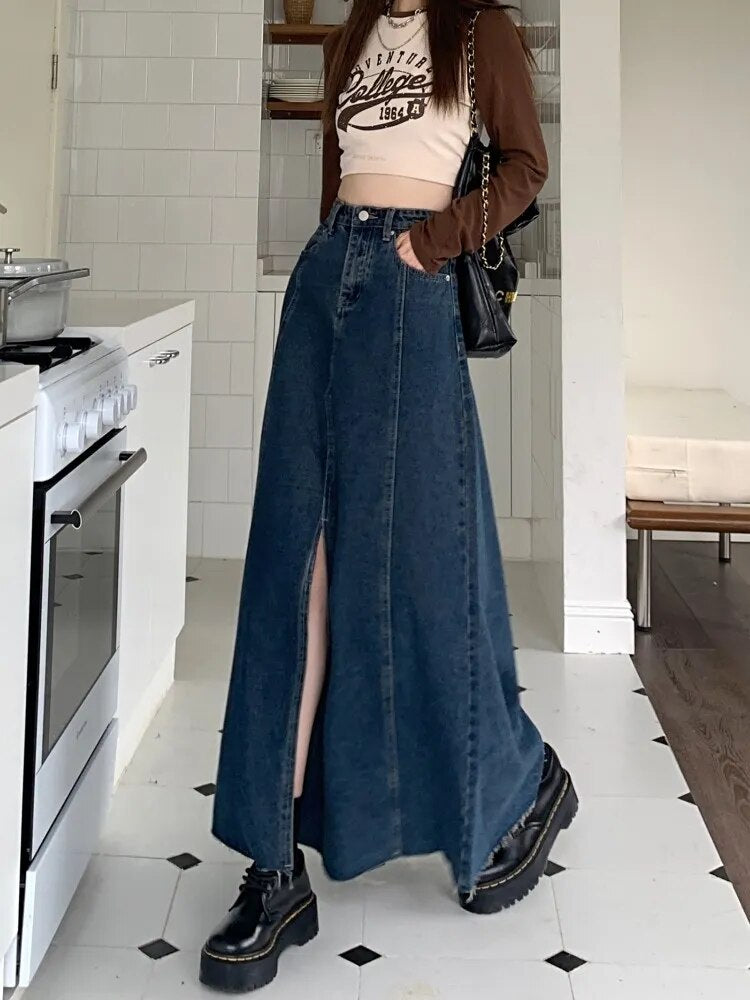 Jupe en jean vintage pour femme elizzy
