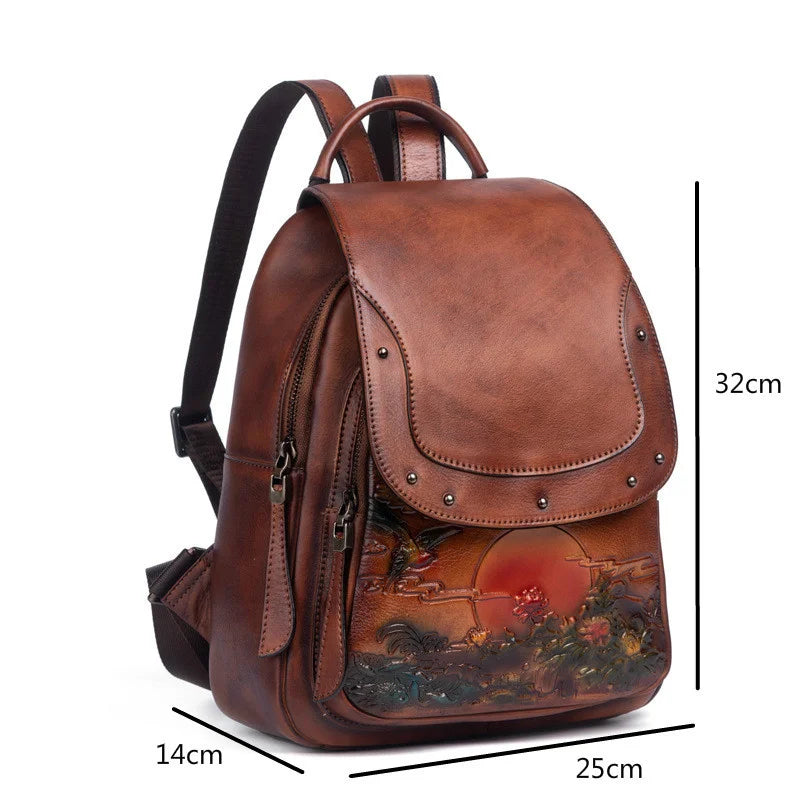 Sac à Main et à Dos Femme Vintage avec Dessin