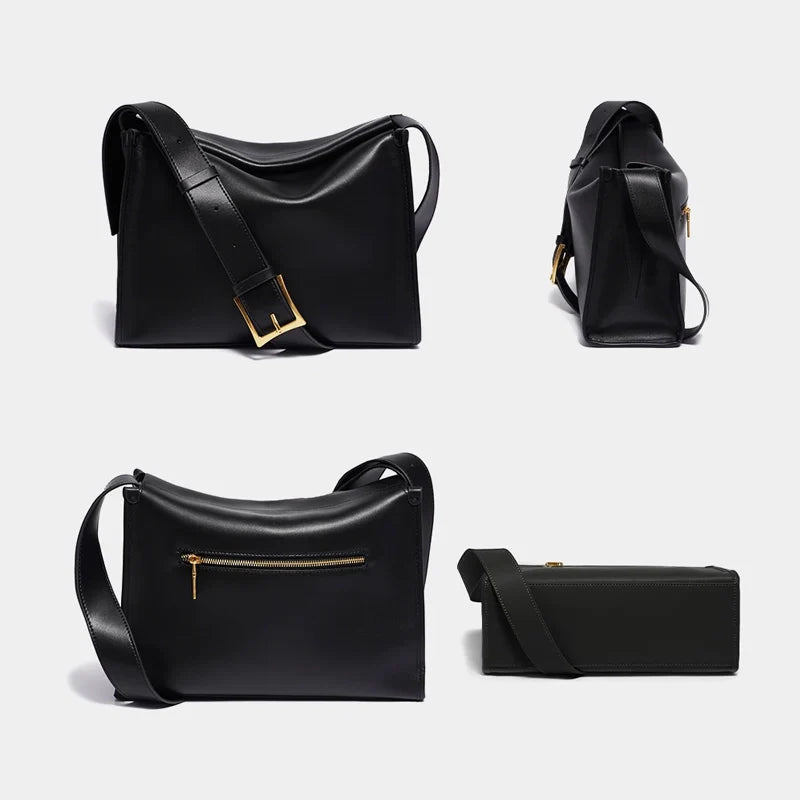Sac à main cuir noir bandoulière