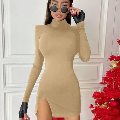 Paula – Abendkleid mit langen Ärmeln Basic für Damen