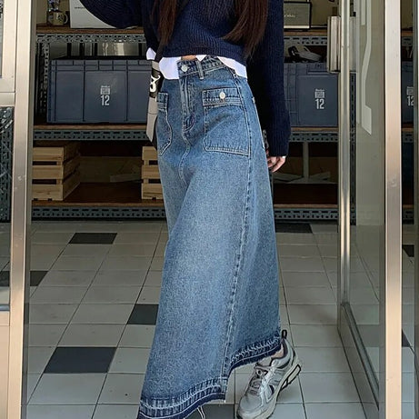 Jupes en Jean Long pour Femmes Skido