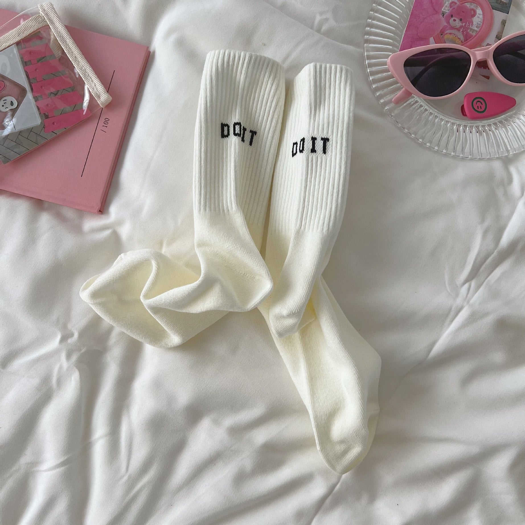 Chaussettes femme de sport longues rayures Yara