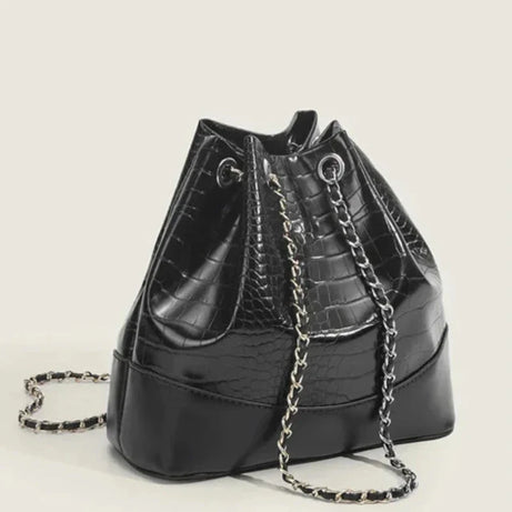 Sac Bourse Brillant Effet Peau de Crocodile