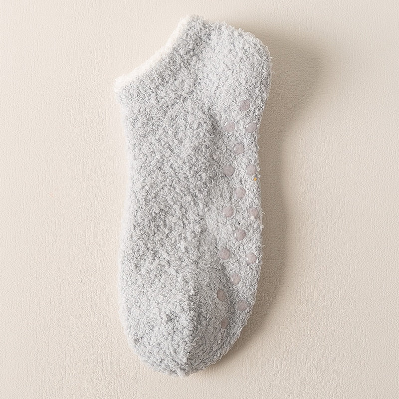 Chaussettes femme antidérapantes moelleuses