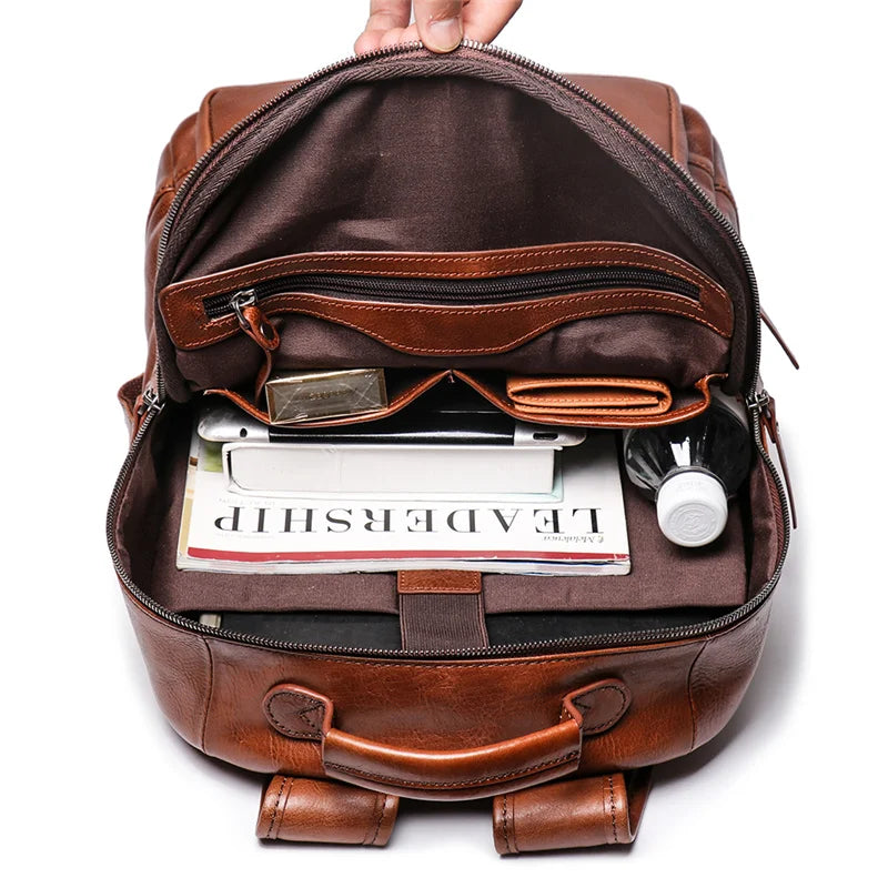 Sac à main à dos cuir homme