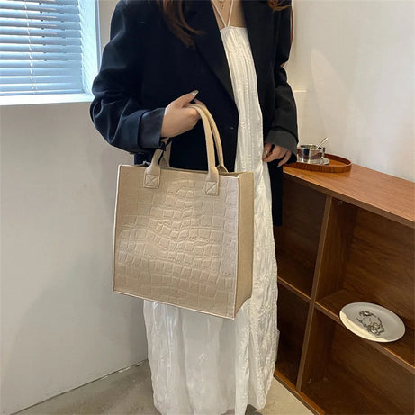 Sac Tote Effet Matelassé et Décontracté
