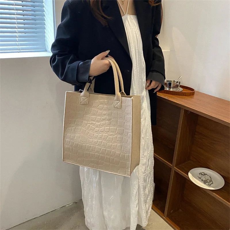 Sac Tote Effet Matelassé et Décontracté