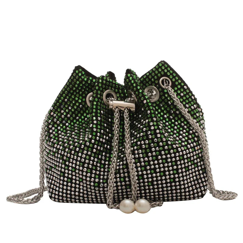 Sac Femme Bourse Souple à Strass