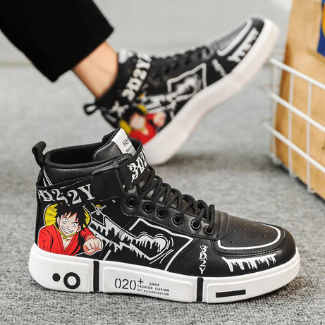 Chaussure manga one piece - Baskets hautes respirantes pour fans d'Anime