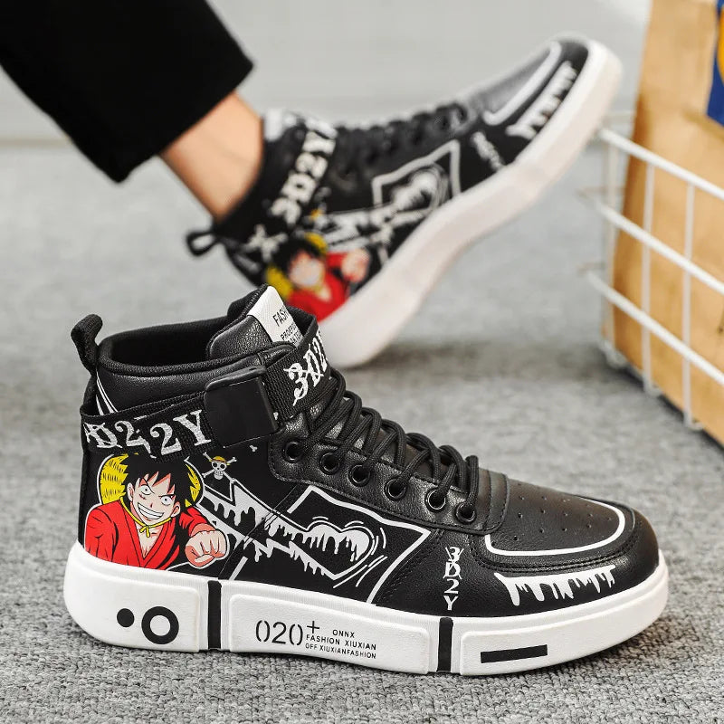 Chaussure manga one piece - Baskets hautes respirantes pour fans d'Anime