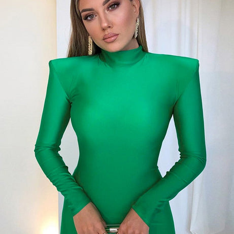 Hanka - Robe de soirée Moulante avec Épaulettes pour Femmes