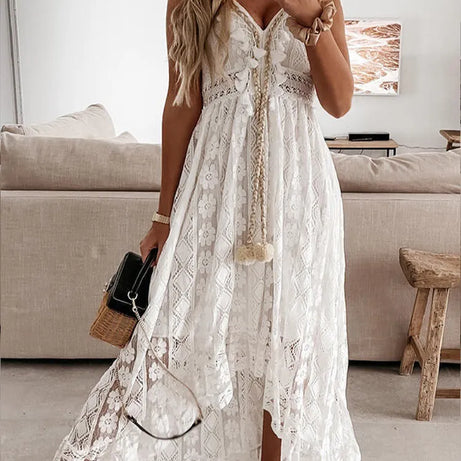 Boho-Stil, Spitze, böhmisches Kleid für Damen, Retro