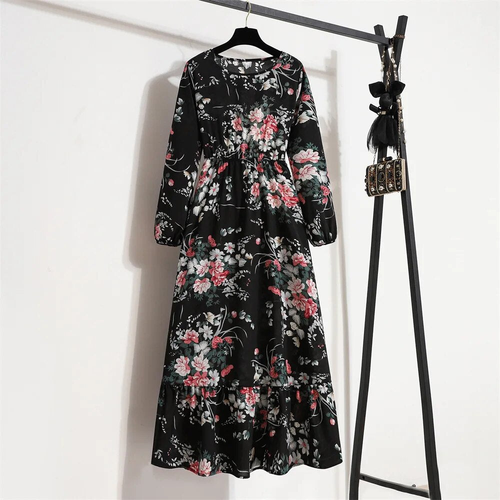 Robe bohème à imprimé floral pour femmes