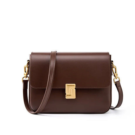 Sac à Main en Cuir Femme à Bandoulière Marron