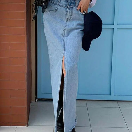 Jupe en jean été Vintage pour femmes Teko