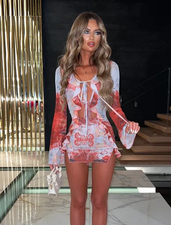 Valentinia – Langärmliges Abend-Minikleid für Damen