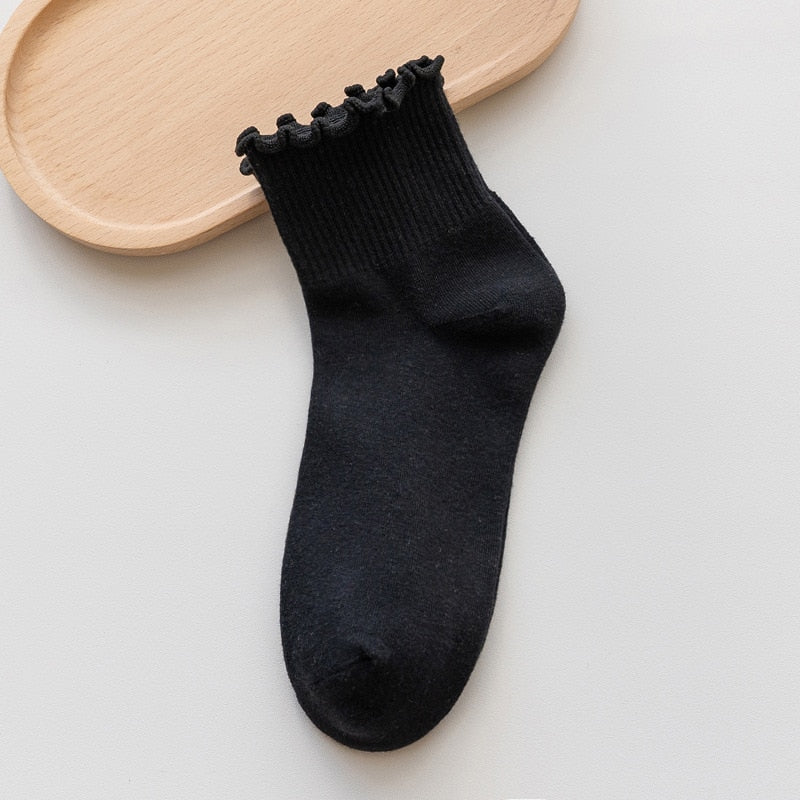 Chaussettes douces pour femmes avec finition ondulée Blakely