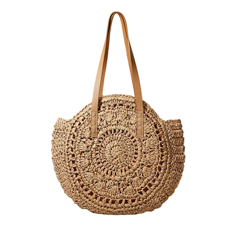 Sac à main paille rond