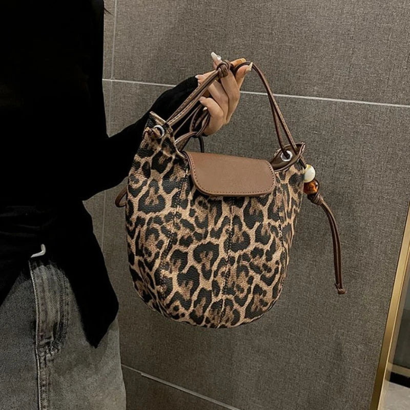 Sac à Main Souple Léopard pour Femme