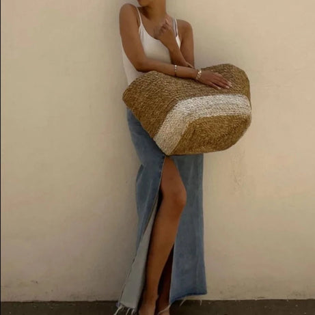 Jupe en jean taille haute vintage pour femme Clave