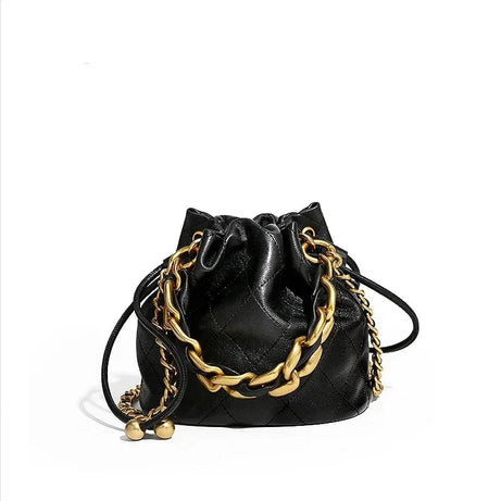 Sac Matelassé Noir Style Bourse