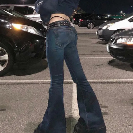 Jean évasé Y2K pour femme Yacky