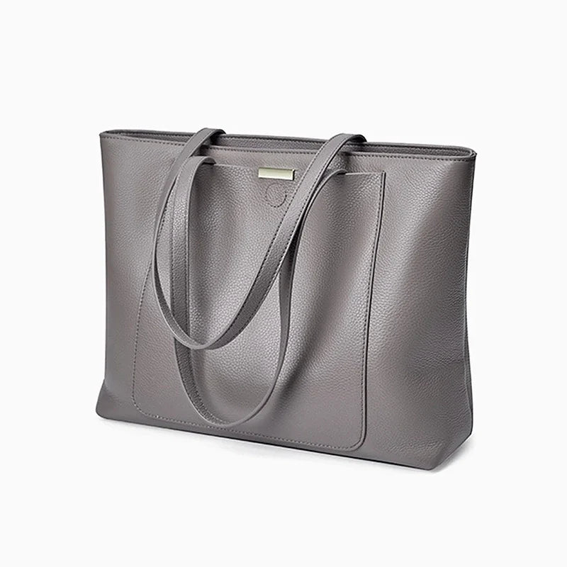 Sac à main cuir souple gris