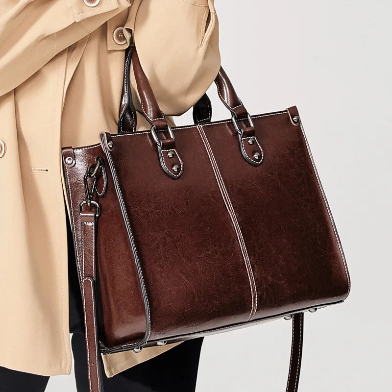 Sac à Main en Cuir Marron