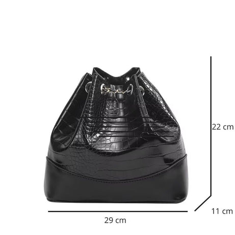Sac Bourse Brillant Effet Peau de Crocodile