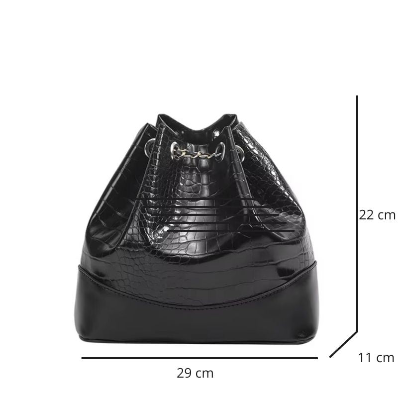 Sac Bourse Brillant Effet Peau de Crocodile