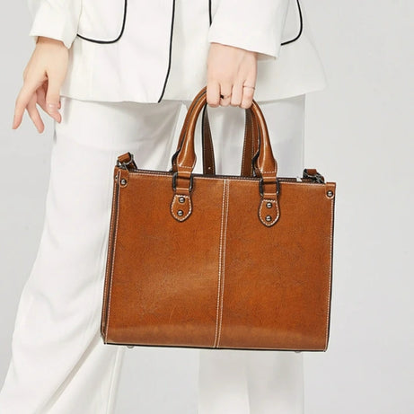Sac à Main en Cuir Marron