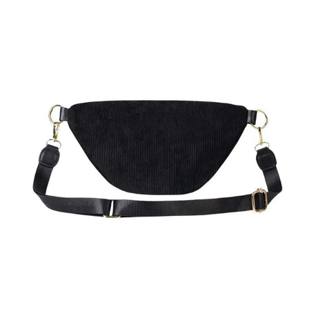 Sac à main banane velours noir
