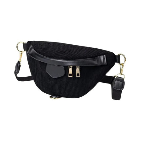 Sac à main banane velours noir