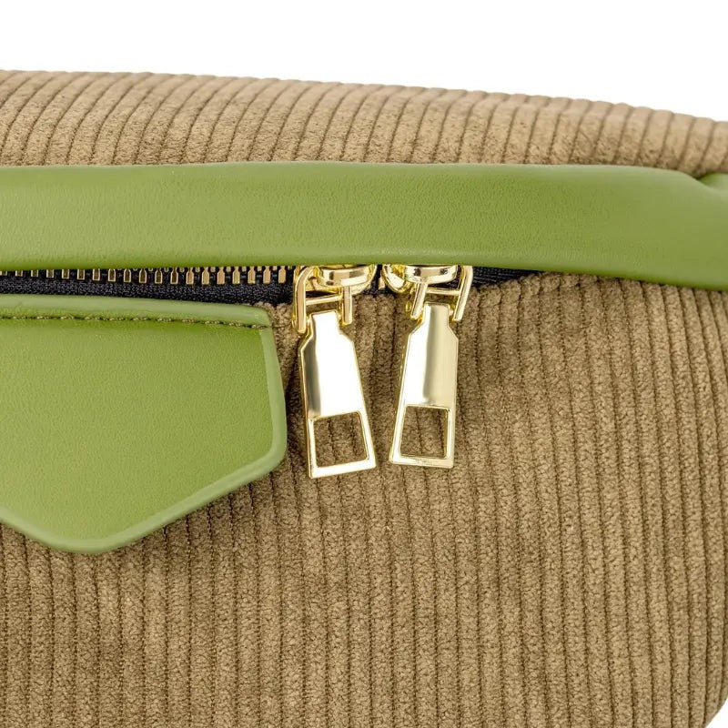 Sac à main banane velours vert