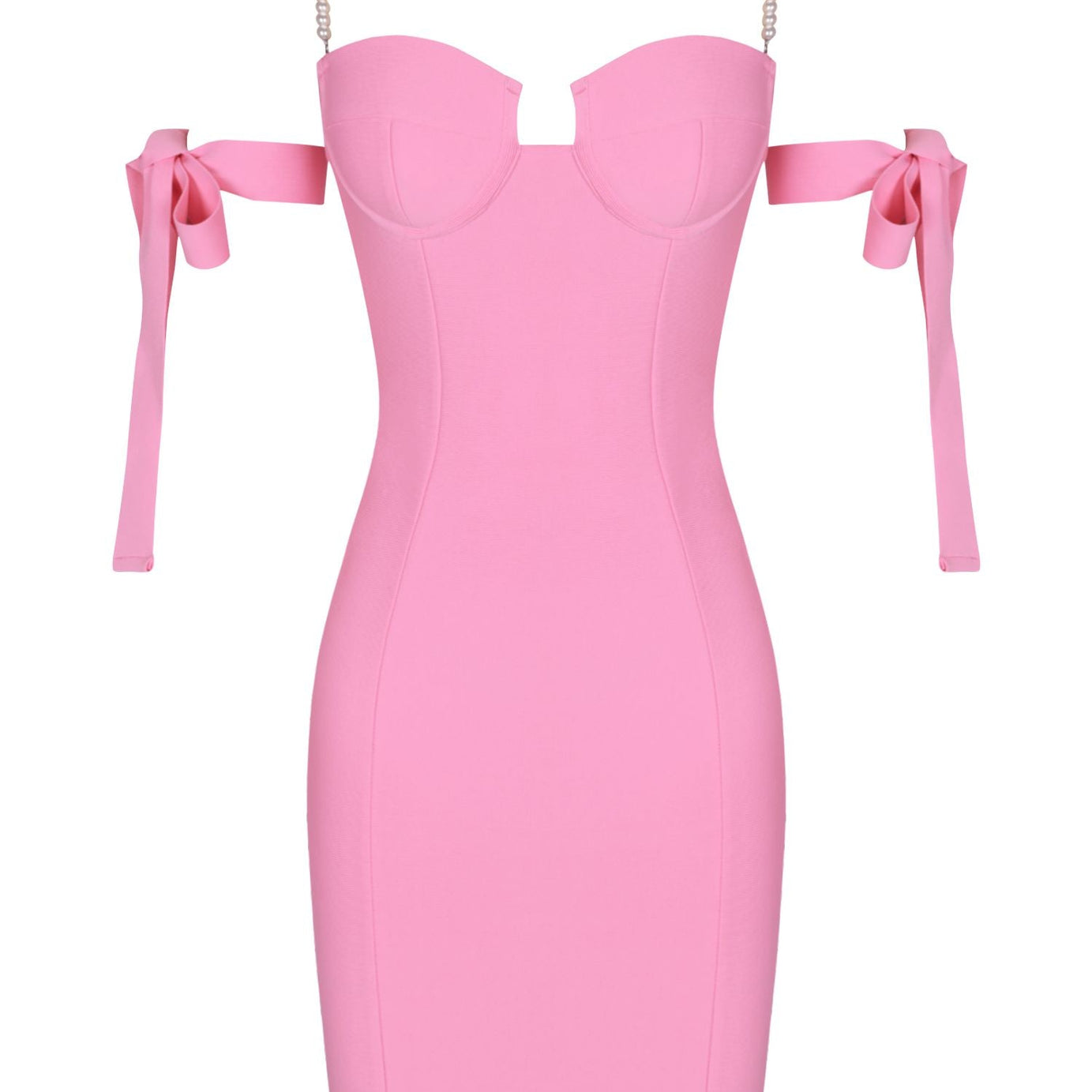 Xenia - Robe de soirée à bandes moulante