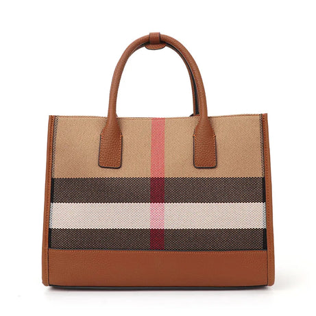 Sac à Main Fourre Tout Élégant en Tissu et Simili