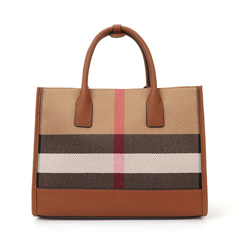 Sac à Main Fourre Tout Élégant en Tissu et Simili