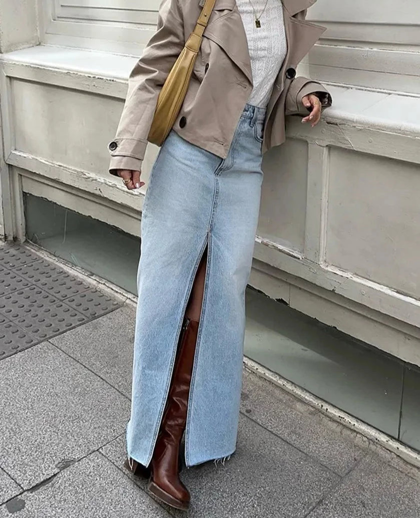 Jupes en Jean élégante taille pour femmes Party