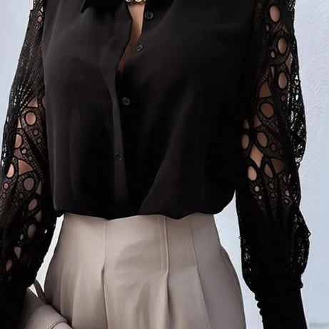 Chemisiers élégants à revers et manches longues pour femmes Dalioo