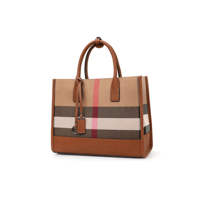 Sac à Main Fourre Tout Élégant en Tissu et Simili