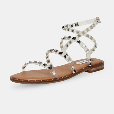 Sandale Cloutée avec Lanières Transparentes